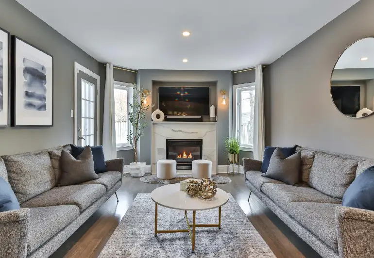 Modern Living Room Interior Design in Kolkata