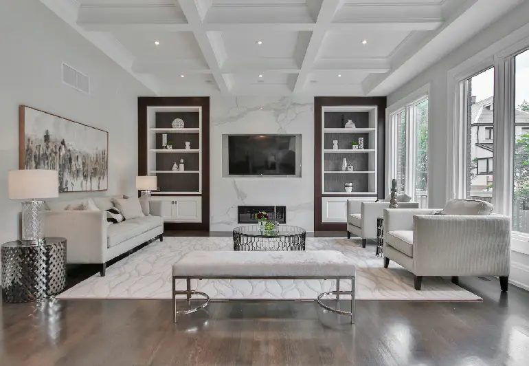 Modern Living Room Interior Design in Kolkata