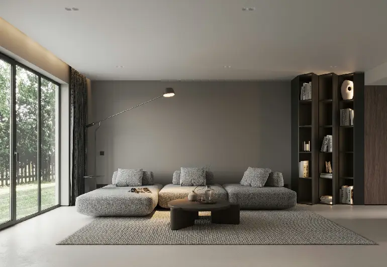 Modern Living Room Interior Design in Kolkata